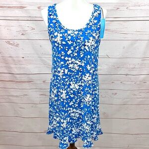 NWT Draper James Grace & Charm Ruffle Nightie Bluebell Floral Print Slip Dress